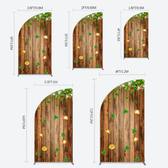 Lofaris Sparkle Light Clover Wooden St Patrick Half Moon Arch Backdrop