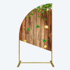 Lofaris Sparkle Light Clover Wooden St Patrick Half Moon Arch Backdrop