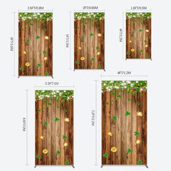 Lofaris Sparkle Light Clover Wooden St Patrick Rectangle Backdrop