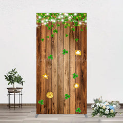 Lofaris Sparkle Light Clover Wooden St Patrick Rectangle Backdrop