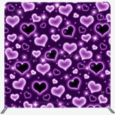 Lofaris Sparkle Purple Hearts Romantic Pillow Case Backdrop