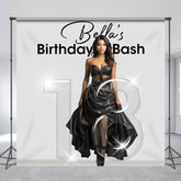 Lofaris Sparkle Transparent 18 Custom Photo Birthday Backdrop