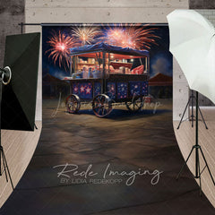 Lofaris Sparkle Trolley Shelf Independence Day Sweep Backdrop