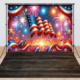 Lofaris Sparkle Usa Flag Independence Day Combo Set Backdrop