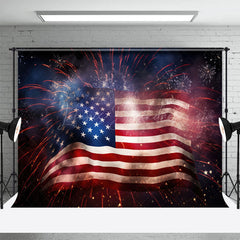 Lofaris Sparkle Usa Flag Independence Day Photo Backdrop