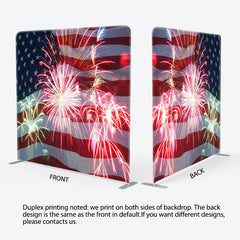 Lofaris Sparkle Usa Flag Independence Day Pillow Case Backdrop