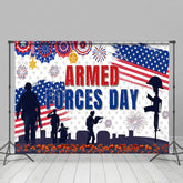 Lofaris Sparkle Usa Flag National Armed Forces Day Backdrop