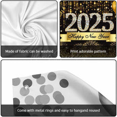 Lofaris Sparkling Bokeh Champagne 2025 Garage Door Banner
