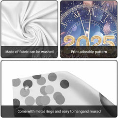 Lofaris Sparks Bokeh 2025 Clock Garage Door Banner