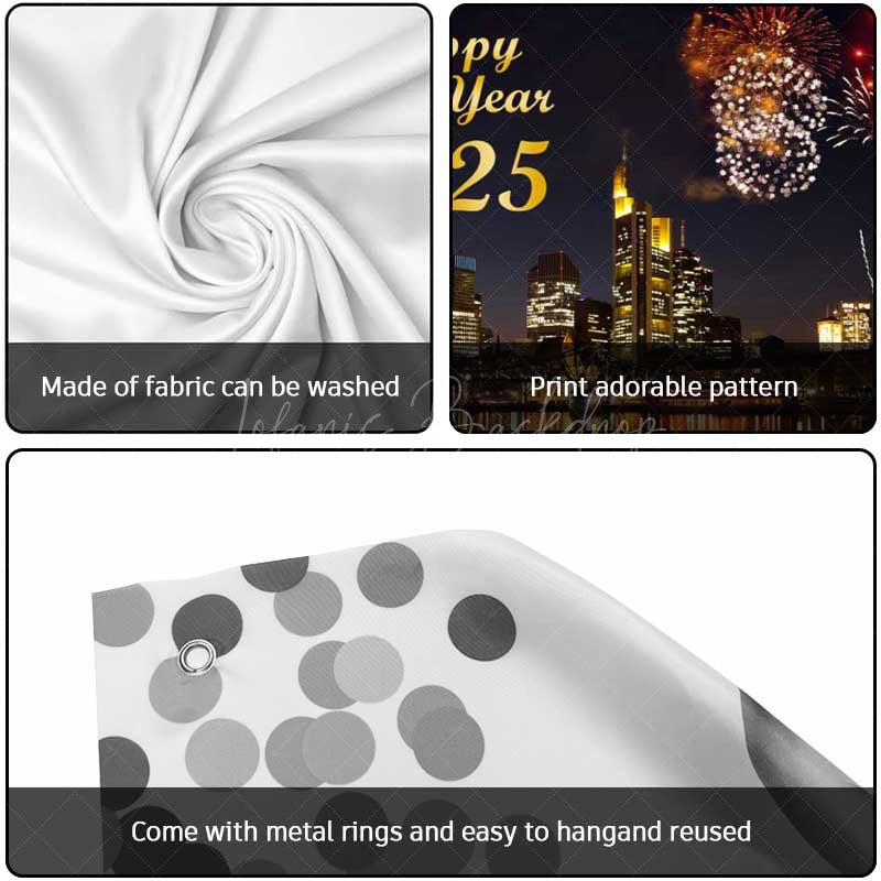 Lofaris Sparks Night Sky Modern Led City Garage Door Banner