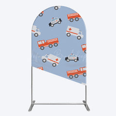 Lofaris Special Vehicle Cartoon Sweet Birthday Arch Backdrop