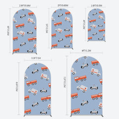 Lofaris Special Vehicle Cartoon Sweet Birthday Arch Backdrop