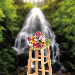 Lofaris Spectacular Waterfall Luxuriant Greenery Backdrop