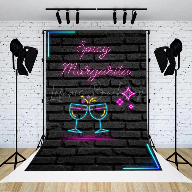 Lofaris Spicy Margarita Neon Sign Bridal Shower Backdrop Bachelorette Party Bar Decor Girls Night Out Photo Prop