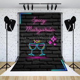 Lofaris Spicy Margarita Neon Sign Bridal Shower Backdrop Bachelorette Party Bar Decor Girls Night Out Photo Prop