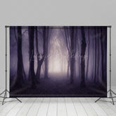 Lofaris Spooky Foggy Forest Combo Set Backdrop Haunted Woods for Halloween Dark Enchanted Photography Background