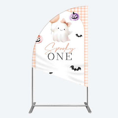 Lofaris Spooky One Boo 1St Halloween Birthday Half Moon Arch Backdrop