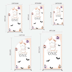 Lofaris Spooky One Boo 1St Halloween Birthday Half Moon Arch Backdrop