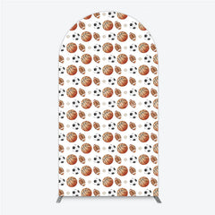 Lofaris Sports Balls Pattern Birthday Arch Backdrop Basketball Football and Soccer All Star Party Background