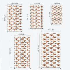 Lofaris Sports Balls Pattern Birthday Rectangle Backdrop Basketball Football and Soccer All Star Party Background
