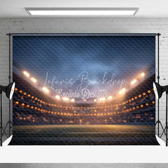 Lofaris Sports Stadium Night Game Backdrop Bright Lights Bokeh Effect Dynamic Event Photography