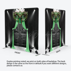 Lofaris Spotlight Black Door Masquerade Pillow Case Backdrop