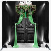 Lofaris Spotlight Black Door Masquerade Pillow Case Backdrop