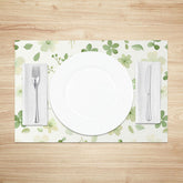 Lofaris Spring Boho Floral Placemats Set of 4 Fresh Green Botanical Print for Kitchen and Dining Table Decor