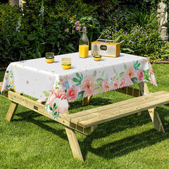 Lofaris Spring Butterfly Flowers Rectangular Tablecloth