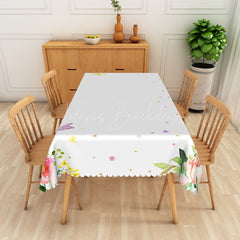 Lofaris Spring Butterfly Flowers Rectangular Tablecloth