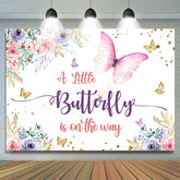 Lofaris Spring Color Floral Butterfly Baby Shower Backdrop