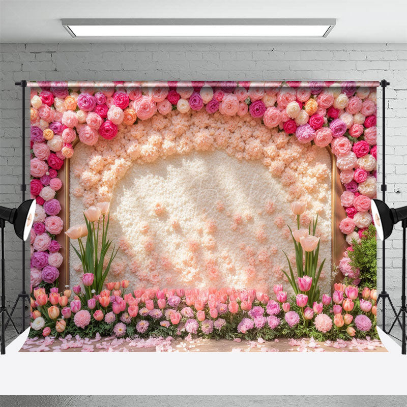 Lofaris Spring Color Floral Wall Romantic Wedding Backdrop