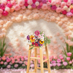 Lofaris Spring Color Floral Wall Romantic Wedding Backdrop
