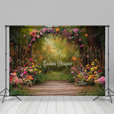 Lofaris Spring Colorful Floral Arch Forest Wedding Backdrop