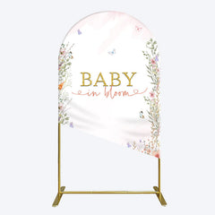 Lofaris Spring Colorful Floral Baby In Bloom Arch Backdrop