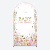 Lofaris Spring Colorful Floral Baby In Bloom Arch Backdrop