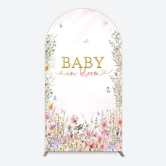 Lofaris Spring Colorful Floral Baby In Bloom Arch Backdrop
