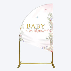 Lofaris Spring Colorful Floral Baby In Bloom Half Moon Arch Backdrop