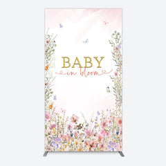 Lofaris Spring Colorful Floral Baby In Bloom Rectangle Backdrop