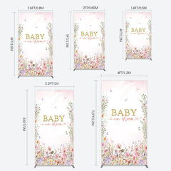 Lofaris Spring Colorful Floral Baby In Bloom Rectangle Backdrop