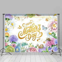 Lofaris Spring Colorful Floral Happy Mothers Day Backdrop