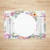 Lofaris Spring Colorful Floral Unicorn Set of 4 Placemats