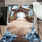 Lofaris Spring Floral Arch Forest Wedding Sweep Backdrop