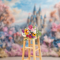 Lofaris Spring Floral Castle Sweet Fine Art Wedding Backdrop