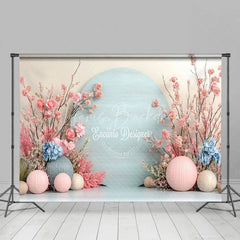 Lofaris Spring Floral Combo Set Backdrop Pink Blue Flowers Photography Background Newborn Baby Shower Photo Prop