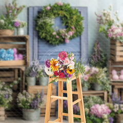 Lofaris Spring Floral Display Multi Tiered Planters Backdrop