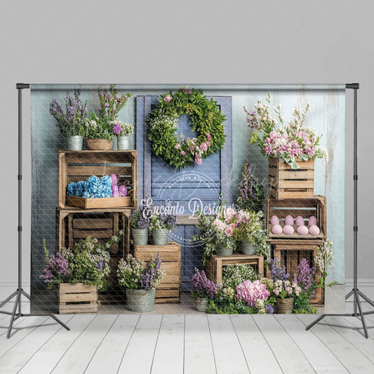 Lofaris Spring Floral Display Multi Tiered Planters Backdrop