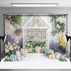 Lofaris Spring Floral Easter Egg Display Festive Backdrop