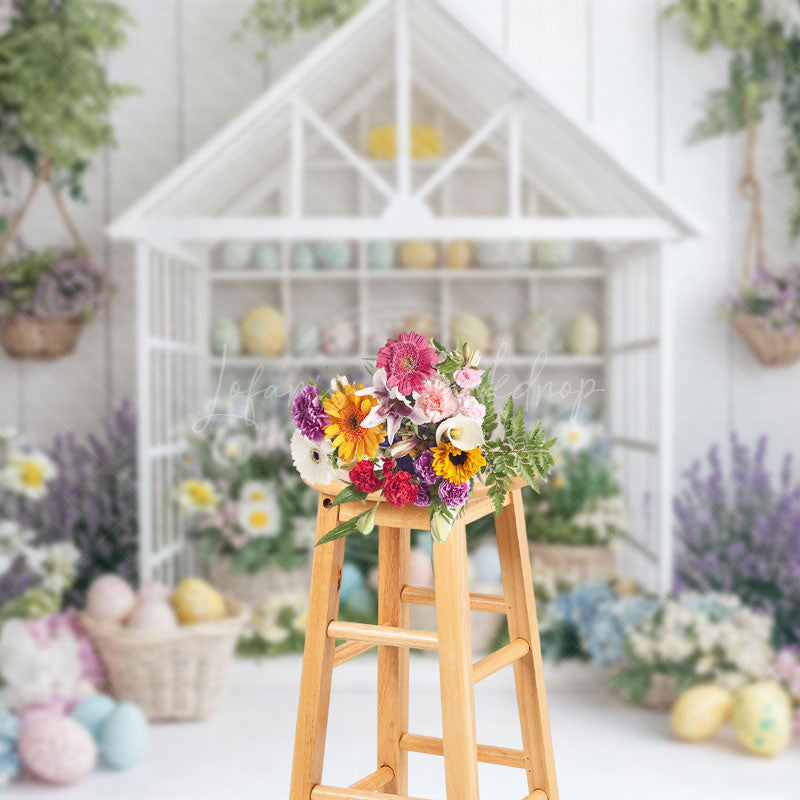 Lofaris Spring Floral Easter Egg Display Festive Backdrop