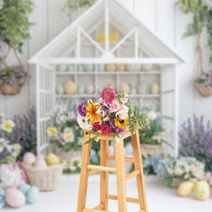 Lofaris Spring Floral Easter Egg Display Festive Backdrop